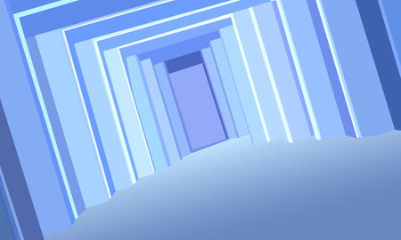 abstract background for wall decoration in the form of a portal in light blue tones