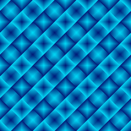 abstract seamless pattern of shades of blue color from squares and rhombuses for prints on walls, packaging and also for fabricsのイラスト素材