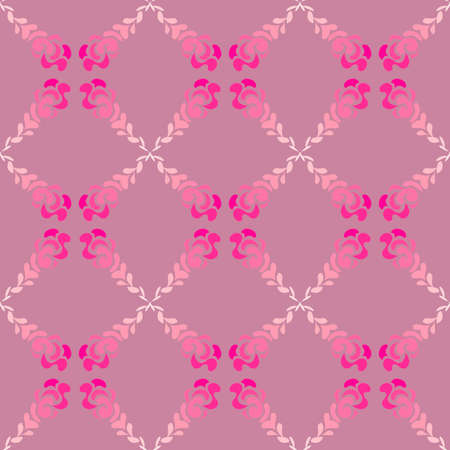 seamless abstract pattern in pink tones in the form of a floral ornament for prints on fabrics for...