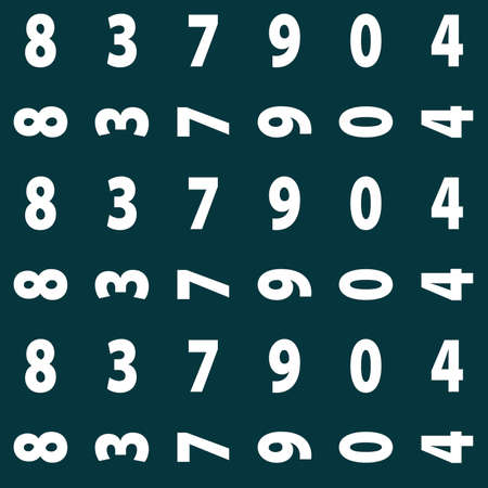 seamless background from images of numbers for prints on fabrics, packaging, ceramics, covers, frames and for interior decorationのイラスト素材