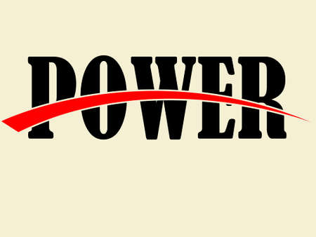 stylized image of the word "power" in the form of  symbol of strength and reliability for prints on clothes and banners, as well as for designのイラスト素材