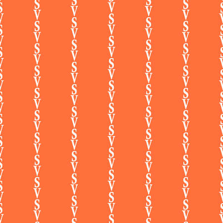 seamless pattern of letter symbols v and s on carrot background for printing on fabric, packaging, and also for interior decoration and other surfacesのイラスト素材