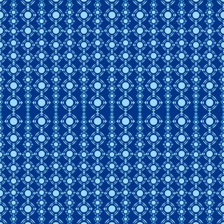 seamless geometric pattern in the form of a mesh ornament in blue and white tones for prints on fabrics, clothing, packaging and for interior decorationのイラスト素材