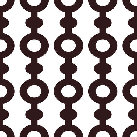 seamless pattern in the form of a grid of ornament from links in dark brown color for prints on fabrics and packaging and for decorating interior backgrounds, postcards, banners and other surfacesのイラスト素材