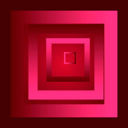 illustration depicting an abstract figure in the trend colors of the year for printing on covers, postcards and for interior design in the viva magenta styleのイラスト素材