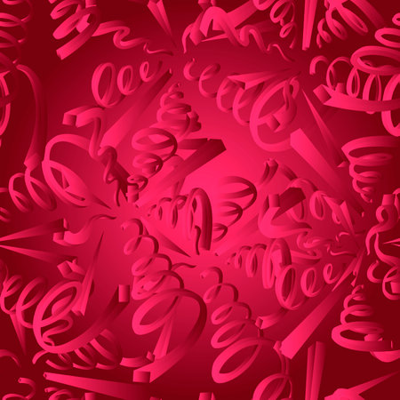 seamless vector pattern in the form of an abstract ornament for printing on fabrics, ceramic tiles, packaging, covers, postcards and for design in the style of viva magentaのイラスト素材