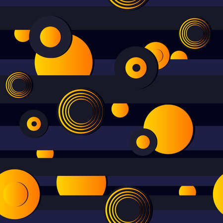 seamless abstract vector pattern in the form of a texture in dark blue and yellow shades for prints on wallpapers, packaging, covers and for the design and manufacture of other illのイラスト素材