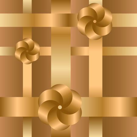 seamless vector pattern in pastel golden colors for prints on postcards, banners and for decorating interiors and scenes in a festive styleのイラスト素材