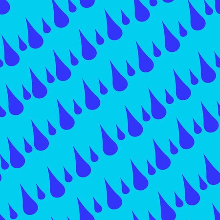 seamless pattern in blue tones of slanted rows of drops for prints on fabrics, banners, packaging and for decorating various texturesのイラスト素材