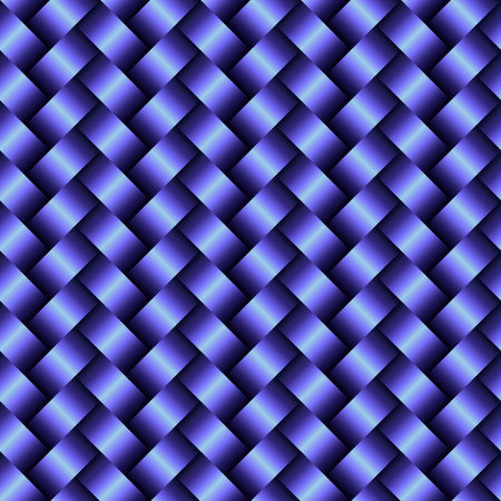 seamless vector pattern in the form of weaving in shades of blue for prints on fabrics, packaging, postcards and for decorating interiors and scenesのイラスト素材