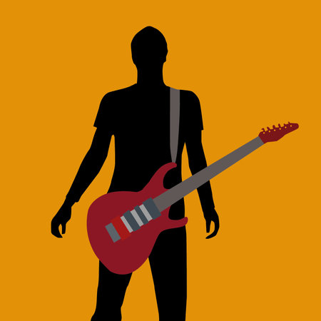 guitar player design, vector illustration eps10 graphic.のイラスト素材