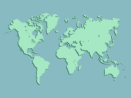 Map of the world on a blue background. Vector illustration EPS10のイラスト素材