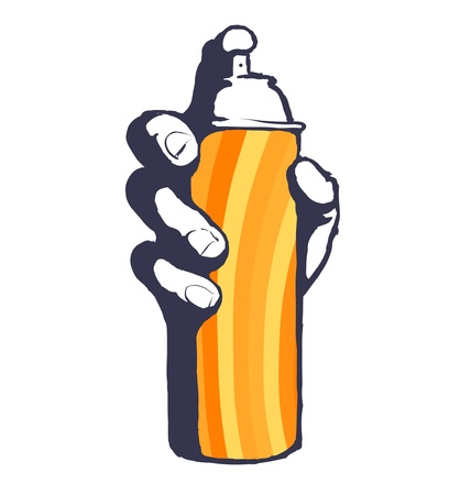 Graffiti spray can hip hop vector icon のイラスト素材