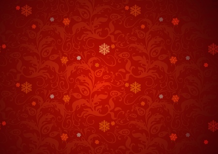 Wallpaper seamless background. Christmas red vintage textureのイラスト素材