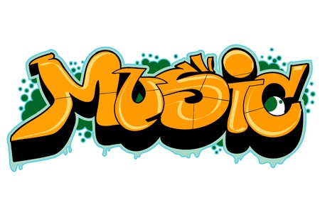 Graffiti urban music artのイラスト素材