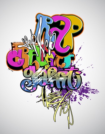 Graffiti modern artのイラスト素材