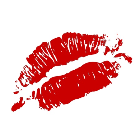 Red kiss lips vectorのイラスト素材
