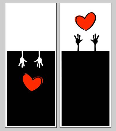 Valentine day brochure template vector cardsのイラスト素材