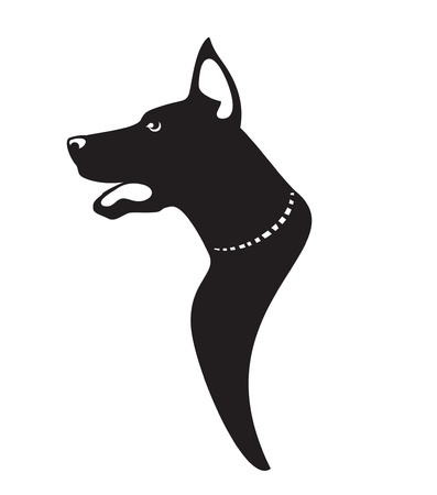 Dog profile vector iconのイラスト素材