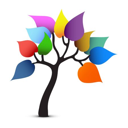 Tree color design. Fantasy graphic vectorのイラスト素材