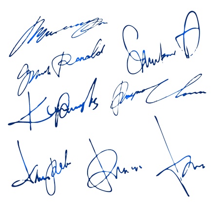 Personal Signatures Setのイラスト素材