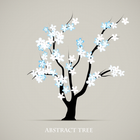 Tree blossom springtime art  Abstract plant graphic backgroundのイラスト素材