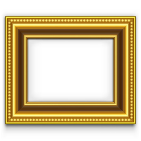 Blank picture frame vector decoration element. Photo template.のイラスト素材