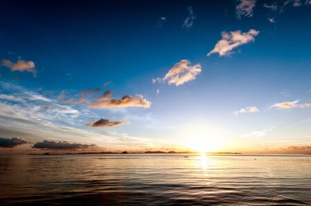 Sunset sea sky summer landscapeの写真素材