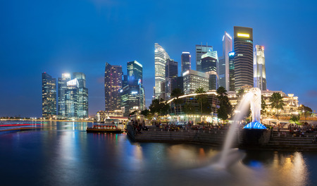Singapore skyline and cityscape. Popular tourist travel destinationのeditorial素材