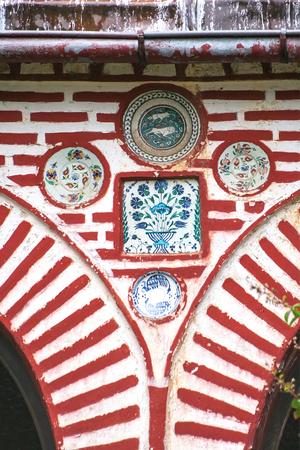 Athos monastery. Decoration of the entrance with ceramics. Greeceの写真素材