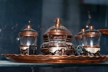 Coppersmith workshop and hand made copper things.の写真素材
