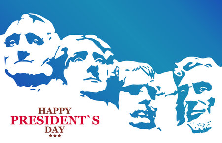 Banner Happy Presidents day in United States.Patriotic background for Presidents Day in Americaのイラスト素材