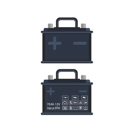 Car battery icon isolated on white background. Energy storage batteryのイラスト素材