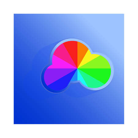 Cloud storage download isometric vector illustration. Digital service or app with data transfering. Online computing technology. 3d servers and datacenter connection network.のイラスト素材