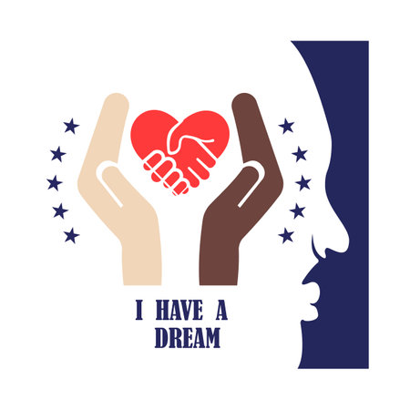 Vector illustration of a Banner or Poster for Martin Luther King Day.のイラスト素材