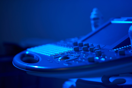 Modern ultrasound scanner at the clinicの写真素材