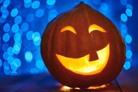 Shot of Halloween pumpkin jack headの写真素材