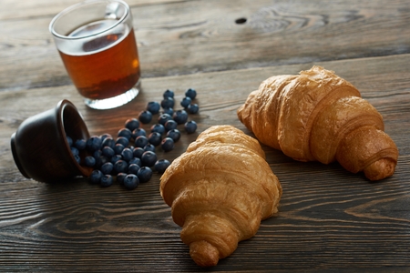 Delicious croissants for breakfastの写真素材