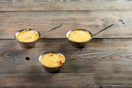 Delicious food on the wooden table