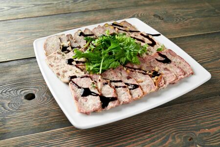 Delicious food on the wooden table