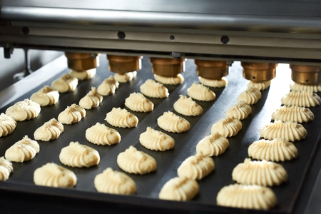 The series of raw dough on the black dish