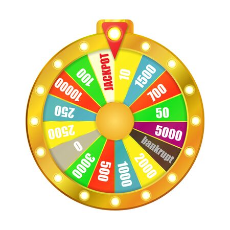 Wheel Of Fortune isolated on white background. Vector illustration.のイラスト素材