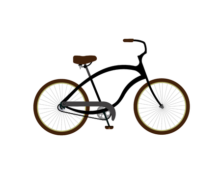 Bike isolated on white background. Vector illustration.のイラスト素材