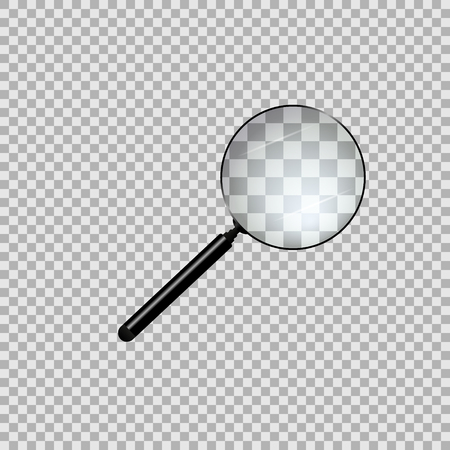 magnifying glass isolated on background. Vector illustration.のイラスト素材
