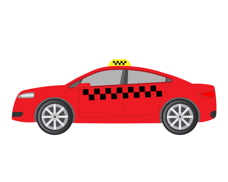 taxi isolated on white background. Vector illustration.のイラスト素材