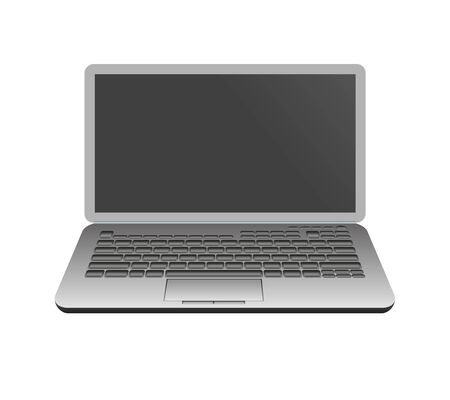 Laptop isolated on white background. Vector illustration. Eps 10.のイラスト素材