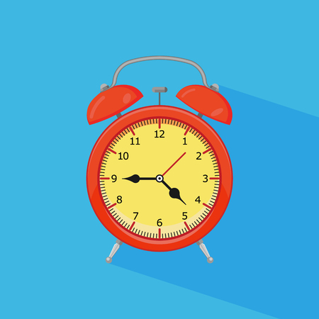 alarm clock isolated on white background. Vector illustration. Eps 10.のイラスト素材