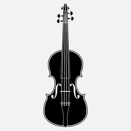 Violin Icon isolated on white background. Vector illustration. Eps 10.のイラスト素材