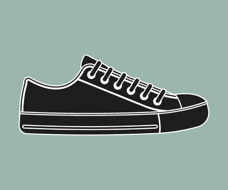 sneakers isolated on background. Vector illustration. Eps 10.のイラスト素材