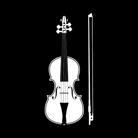 Violin isolated on white background. Vector illustration. Eps 10.のイラスト素材